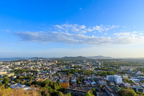 Phuket Město Letecké Scenérie Pohled Khao Rang Hill Park — Stock fotografie