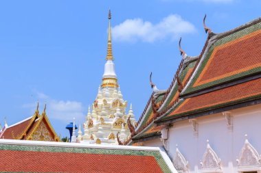 Wat Phra Boromma 'daki Buda kalıntısı pagoda stupa Chaiya Worawihan, Surat Thani