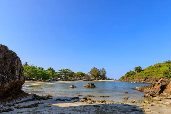 Clear Turquoise Blue Sea Thong Lang Bay Bang Saphan District — Stock Photo, Image