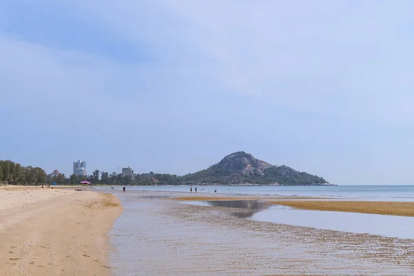 Suan Son Pradiphat Sea Pine Casuarina Park Spokojna Piękna Plaża — Zdjęcie stockowe