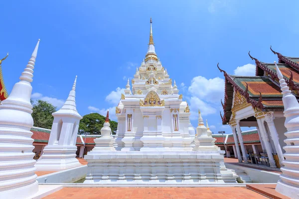 Buda Reliquia Pagoda Stupa Wat Phra Borommathat Chaiya Worawihan Surat —  Fotos de Stock