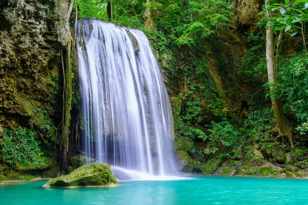 Waterfall Cliff Level Erawan National Park Kanchanaburi Ταϊλάνδη — Φωτογραφία Αρχείου