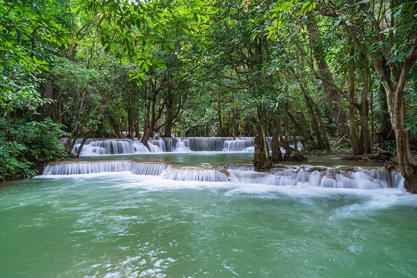 Huai Mae Khamin Vodopád Úrovně Národní Park Khuean Srinagarindra Kanchanaburi — Stock fotografie