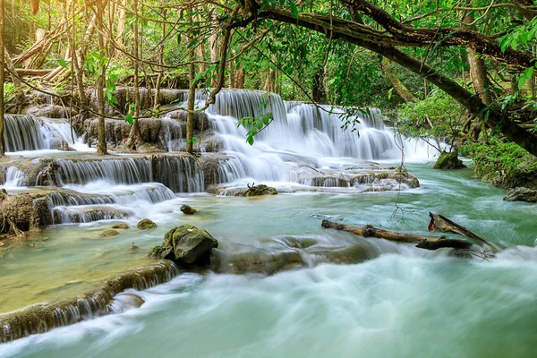 Cascade Huai Mae Khamin Niveau Parc National Khuean Srinagarindra Kanchanaburi — Photo