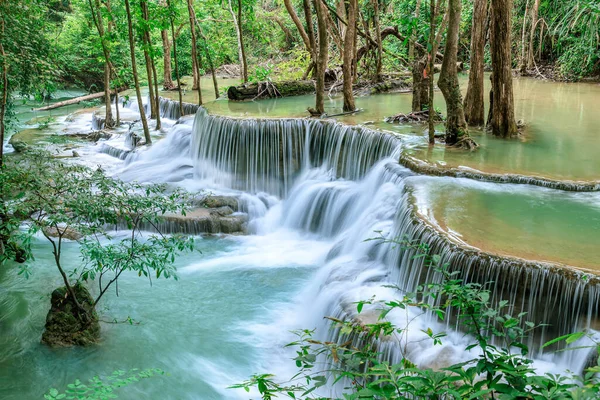 Cascade Huai Mae Khamin Niveau Parc National Khuean Srinagarindra Kanchanaburi — Photo