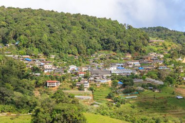 Mae Rim, Chiang Mai, Tayland kuzeyindeki dağ tepe kabile Köyü