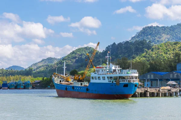 Εμπορικός Θαλάσσιος Λιμένας Στη Θάλασσα Andaman Στα Σύνορα Ταϊλάνδης Και — Φωτογραφία Αρχείου