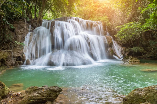 Huai Mae Khamin Vodopád Úrovně Národní Park Khuean Srinagarindra Kanchanaburi — Stock fotografie