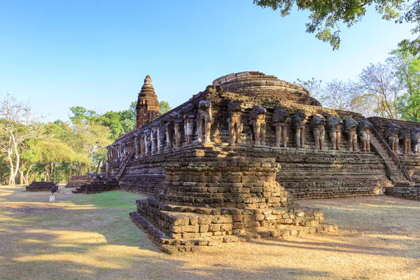 Wat Chang Rob Rozciągacz Kamphaeng Phet Historical Park Unesco Światowego — Zdjęcie stockowe