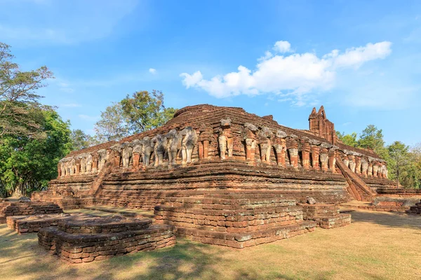 Wat Chang Rob Templo Kamphaeng Phet Parque Histórico Património Mundial — Fotografia de Stock