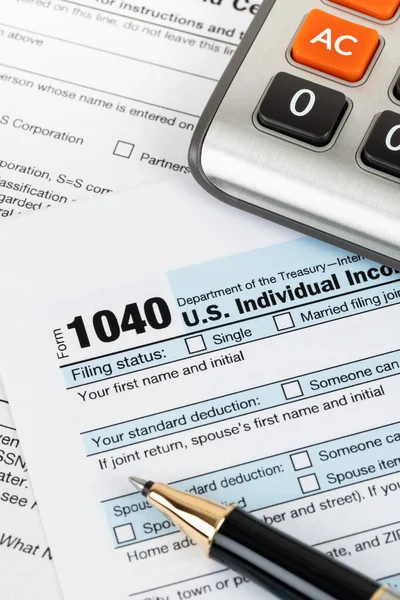 Individual Income Tax Returm Form Irs Concept Taxation — Stock Photo, Image