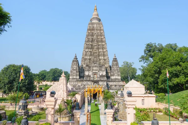 Mahabodhi Temple Bodh Gaya India Site Gautam Buddha Attained Enlightenment — Stock Photo, Image