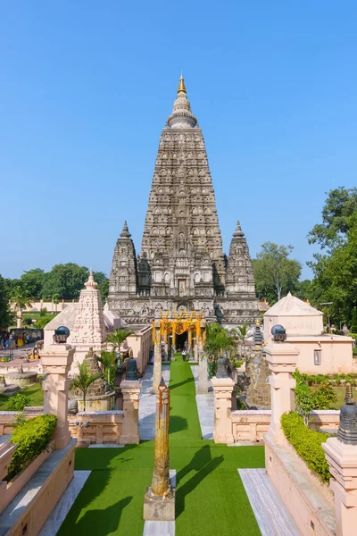 Mahabodhi Temple Bodh Gaya India Site Gautam Buddha Attained Enlightenment — Stock Photo, Image