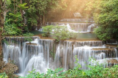 Huai Mae Khamin Waterfall tier 4, Khuean Srinagarindra National Park, Kanchanaburi, Thailand clipart