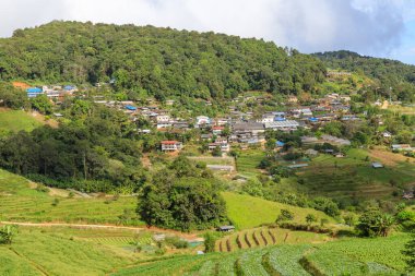 Mae Rim, Chiang Mai, Tayland kuzeyindeki dağ tepe kabile Köyü