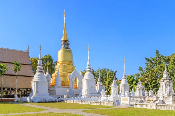 Pagodas Templo Wat Suan Dok Chiang Mai Norte Tailandia —  Fotos de Stock