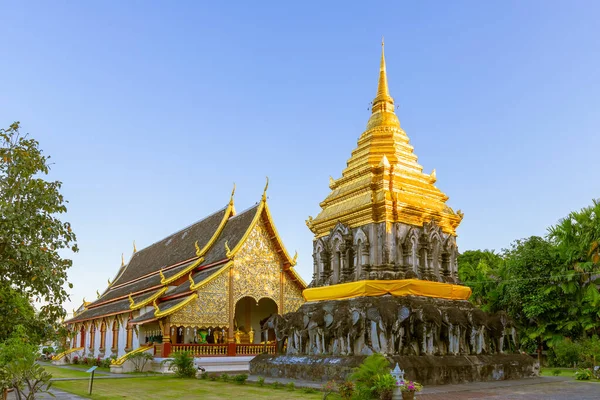 Capilla Pagoda Dorada Templo Wat Chiang Man Chiang Mai Norte —  Fotos de Stock