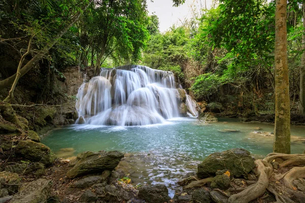 Huai Mae Khamin Waterfall Tier Khuean Srinagarindra National Park Kanchanaburi — ストック写真