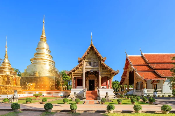 Chapelle Pagode Dorée Wat Phra Singh Woramahawihan Chiang Mai Nord — Photo