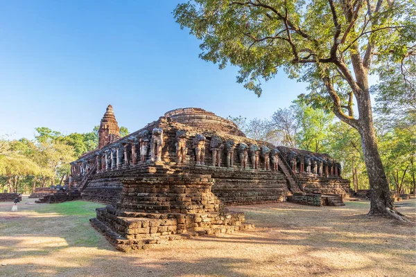 Wat Chang Rob Templo Kamphaeng Phet Parque Histórico Património Mundial — Fotografia de Stock