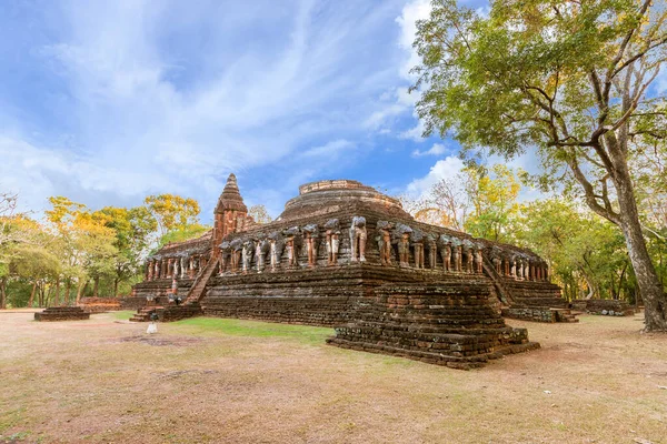 Wat Chang Rob Templo Kamphaeng Phet Parque Histórico Património Mundial — Fotografia de Stock