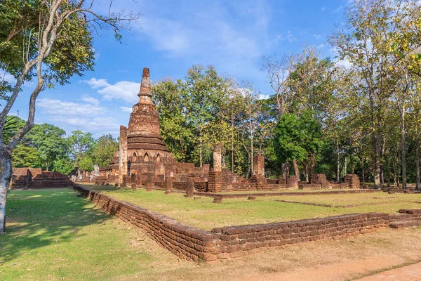 Wat Phra Kaeo Templo Kamphaeng Phet Parque Histórico Património Mundial — Fotografia de Stock