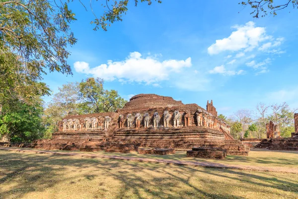 Wat Chang Rob Templo Kamphaeng Phet Parque Histórico Património Mundial — Fotografia de Stock