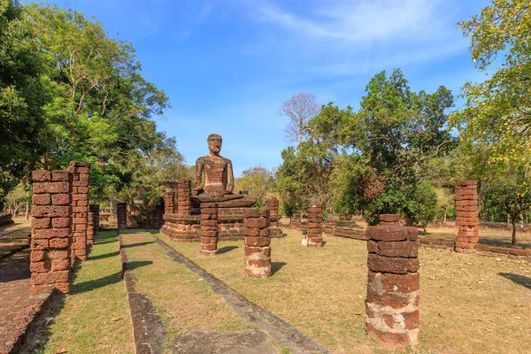 Sitzende Buddha Statue Wat Sing Tempel Kamphaeng Phet Historischen Park — Stockfoto