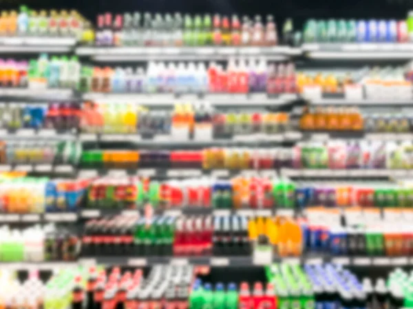 Abstracte Wazig Moderne Retail Supermarkt Gangpad Planken Gekoelde Zone — Stockfoto