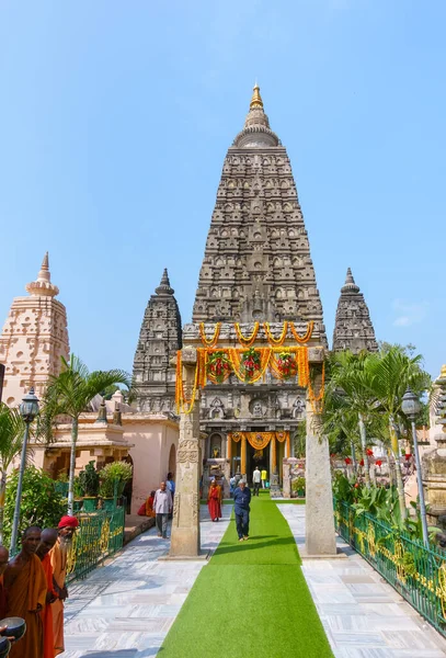 Bodhgaya Bihar India October 2018 Mahabodhi Temple Site Gautam Buddha — Stock Photo, Image