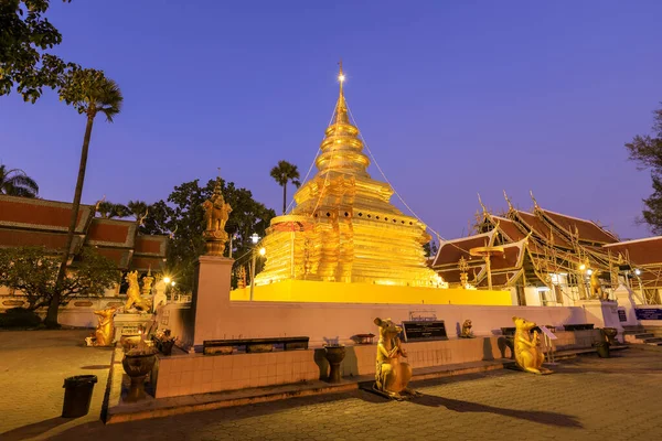 Chiang Mai Tajlandia Grudnia 2018 Złota Budda Relikwii Pagoda Wat — Zdjęcie stockowe