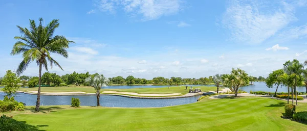 Nakhon Pathom Thaiföld Augusztus 2018 Luxus Golfpálya Közelében Bangkok Híres — Stock Fotó