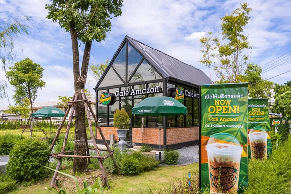 Bangkok Thailandia Luglio 2019 Cafe Amazon Famosa Caffetteria Thailandese Aprire — Foto Stock