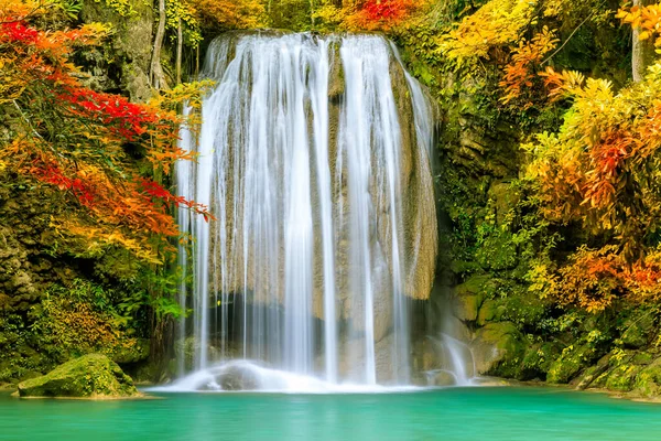 Colorful Majestic Waterfall National Park Forest Autumn — Stock Photo, Image