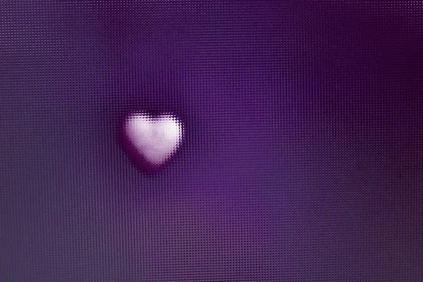 Boldog Valentin Napi Koncepciót Homályos Lila Pixel Kép Szívről Pixel — Stock Fotó