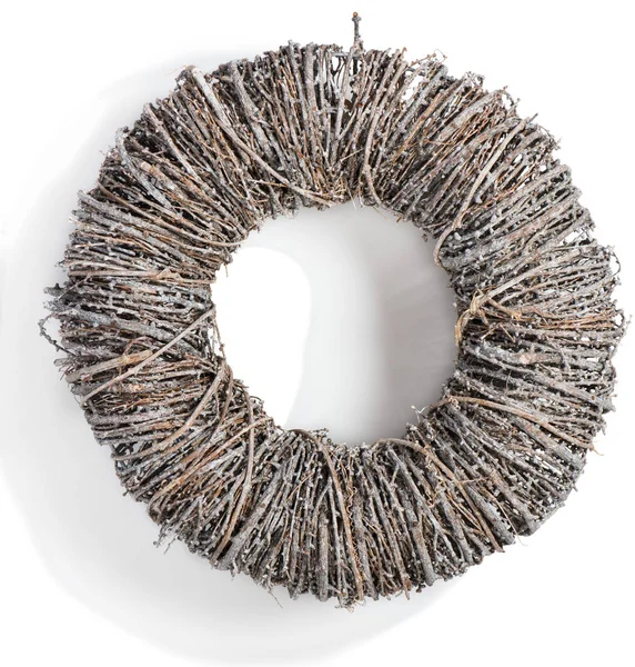 Rustic Christmas Wreath. — Stock Photo, Image