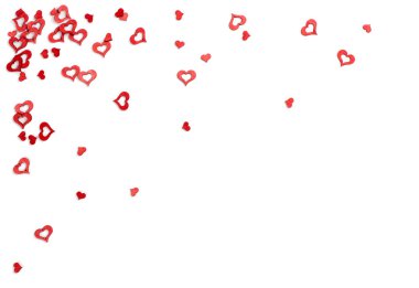 Yürekleri görünümünün üst Sevgililer arka plan.