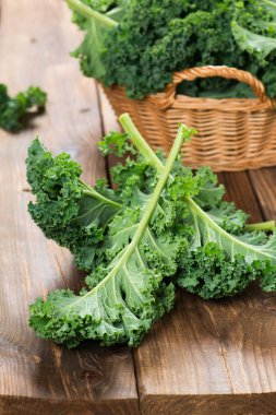 Kıvırcık yeşil lahana yaprakları