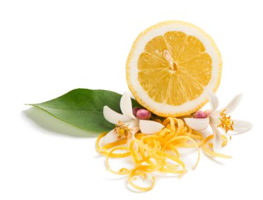 Lezzet ve limon meyve çiçek.