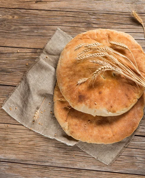 Traditional Asian bread, above view. — Stock Photo, Image