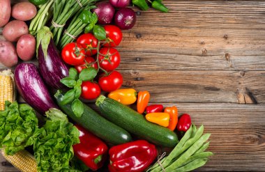 Organik sebze ile kompozisyon.