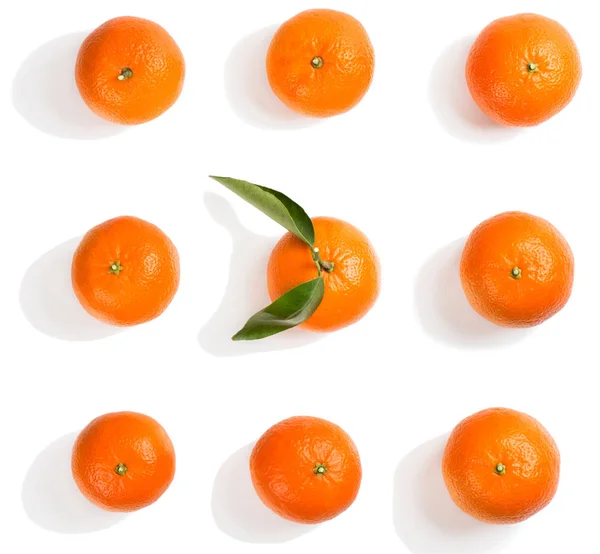 Vista acima de tangerinas inteiras . — Fotografia de Stock