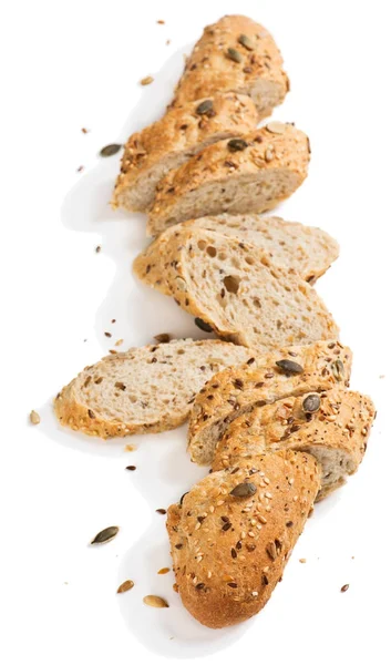 Куски многозернового хлеба . — стоковое фото