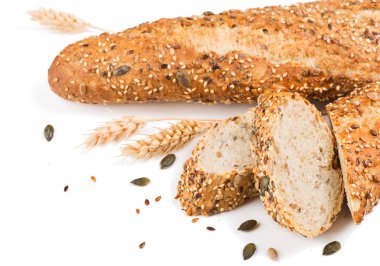 Bütün tahıl baget ve dilimleri.