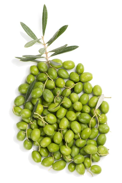 Olijven vormige olive, boven weergave. — Stockfoto