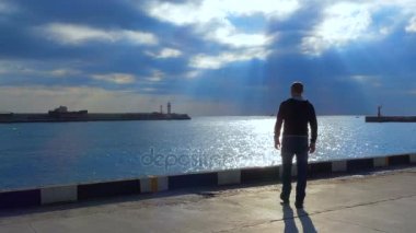 Selfie deniz feneri üzerinde