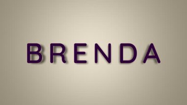 Adım Brenda. Dişi ismi Brenda, kelebeklerle uçarken kayboluyor. En düşük grafikler. 4k