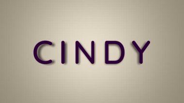 Adım Cindy. Hafif arka plandaki kadın ismi kelebeklerin içinde kayboluyor. En düşük grafikler. 4k