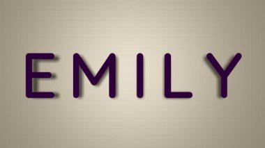 Adım Emily. Hafif arka plandaki kadın ismi kelebeklerin içinde kayboluyor. En düşük grafikler. 4k