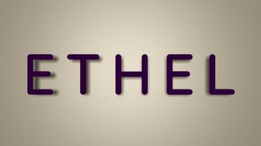 Adım Ethel. Hafif arka plandaki kadın ismi kelebeklerin içinde kayboluyor. En düşük grafikler. 4k